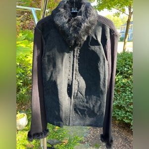 Willi Smith zip front sweater in size M